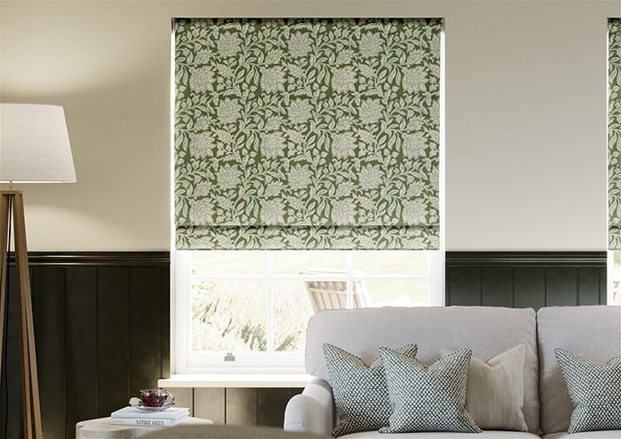 Land & Shore Rowallane, Green - Roman Blind - Image 3